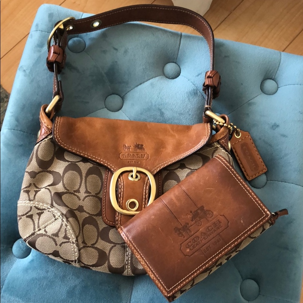Coach handbag and wallet set